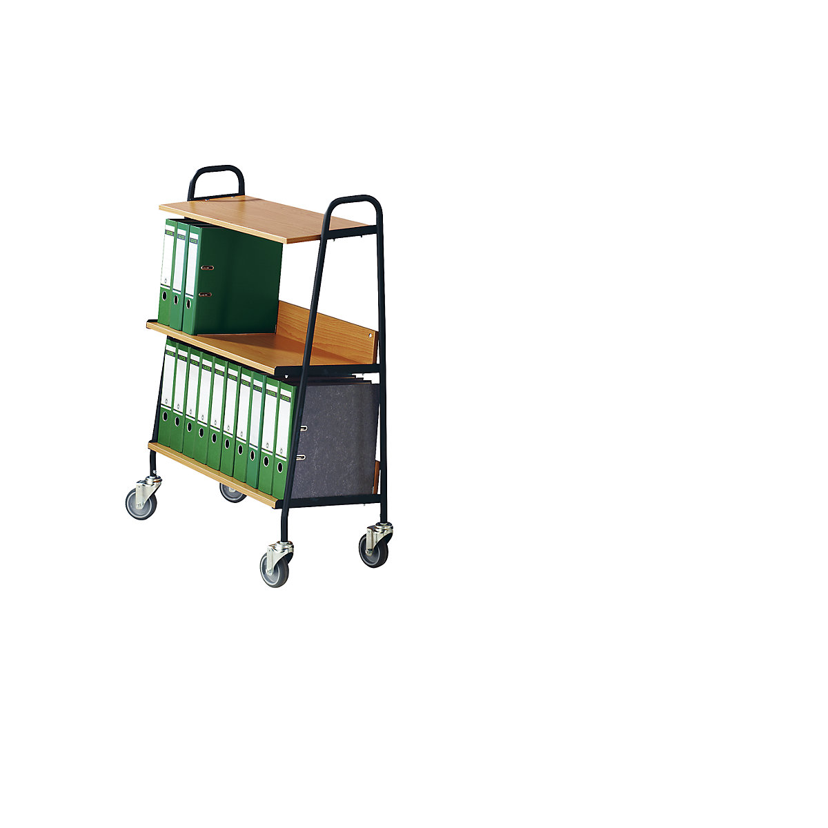 Wózek na segregatory z 2 półkami (Zdjęcie produktu 2)-1
