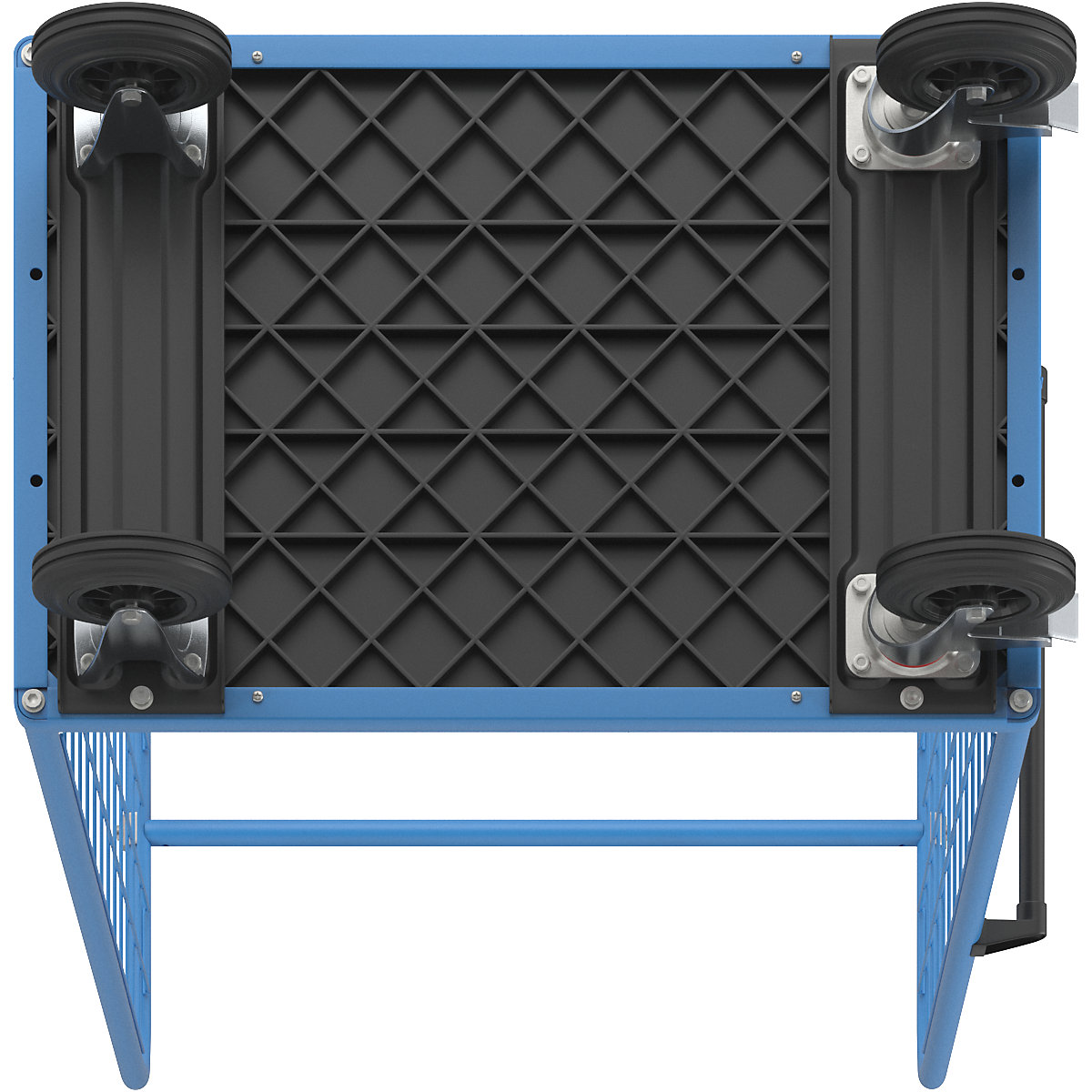 Wózek piętrowy z bocznymi ściankami kratowymi – eurokraft pro (Zdjęcie produktu 5)-4