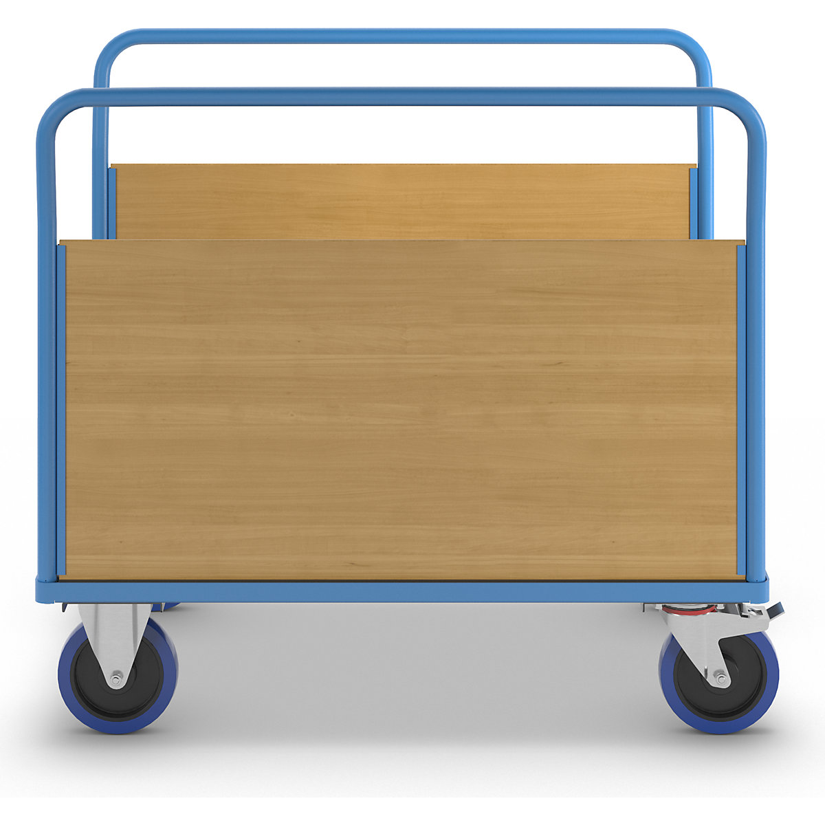 Wózek platformowy ze ściankami drewnianymi – eurokraft pro (Zdjęcie produktu 4)-3