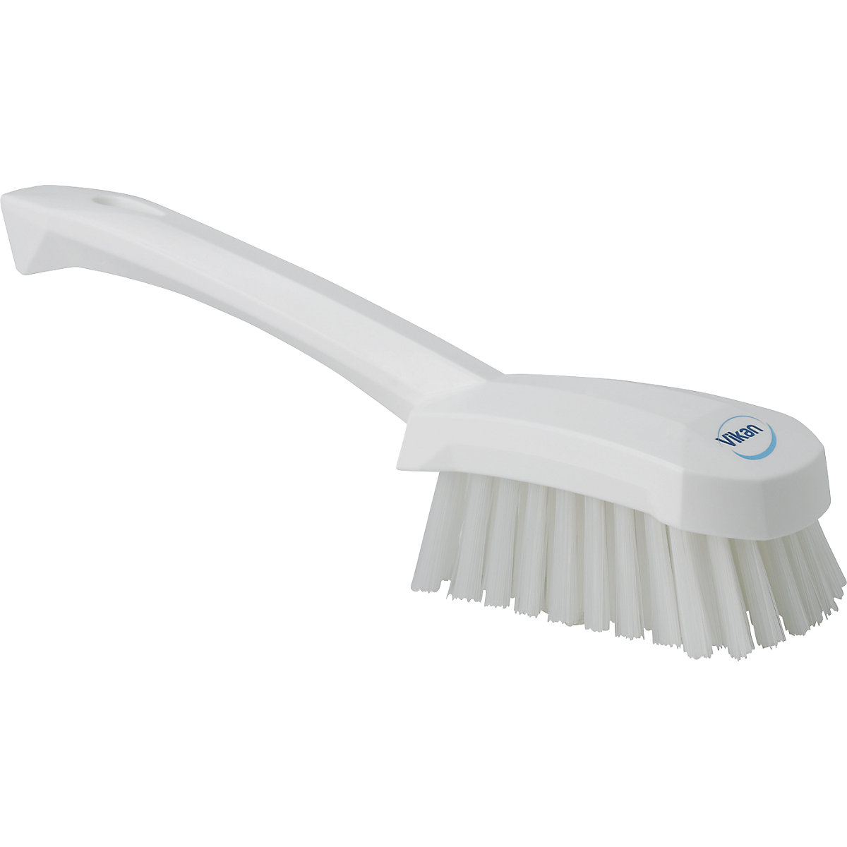 Escova manual com cabo curto – Vikan, dura, embalagem de 10 unid., branca-0