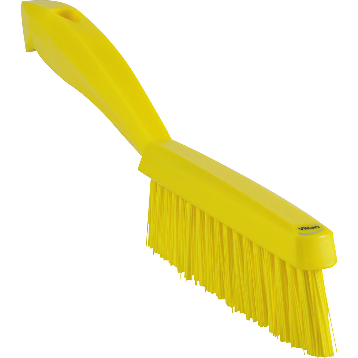 Escova manual com cabo curto – Vikan, extradura, estreita, embalagem de 10 unid., amarela-0