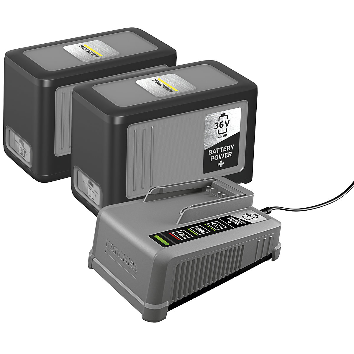 Starter kit con 2 batterie ricaricabili agli ioni di litio / 1 caricatore – Kärcher