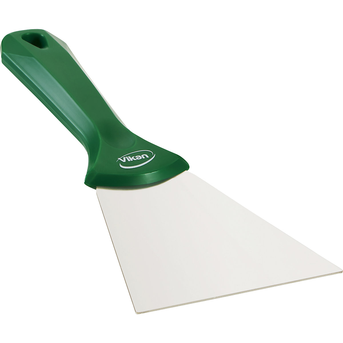 Rascador manual con hoja de acero inoxidable – Vikan, anchura 100 mm, UE 10 unid., verde-0