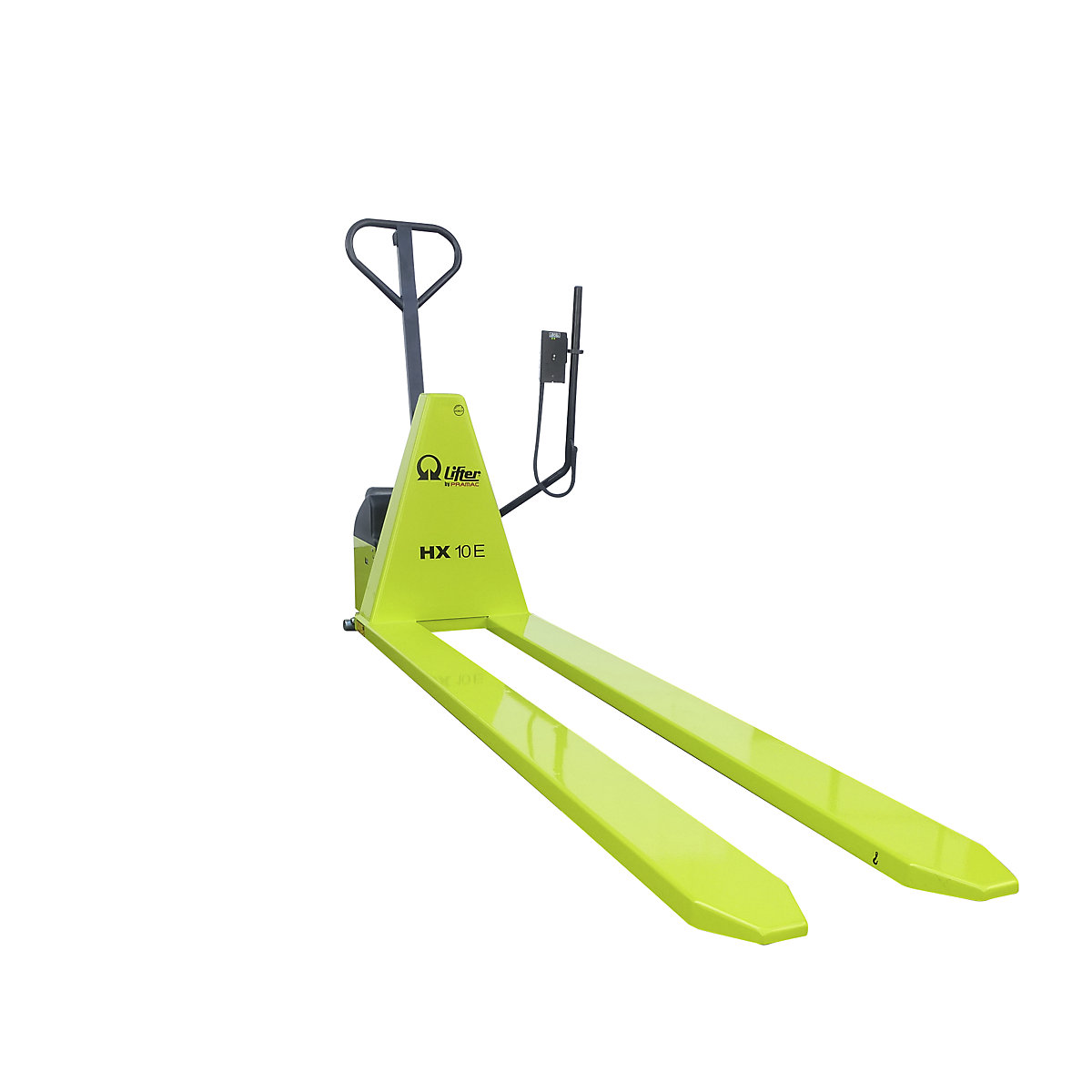 Cărucior elevator cu furci tip foarfece, electro-hidraulic cu ajustare de nivel – Pramac (Imagine produs 5)-4