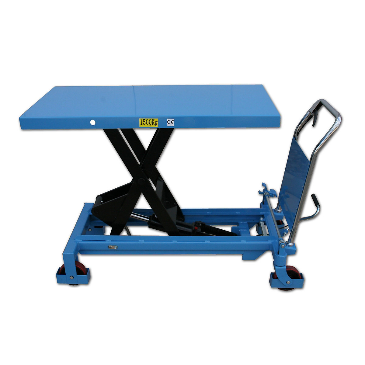 Cărucior cu platformă de ridicare, cu mâner fix, capacitate portantă 1500 kg-0