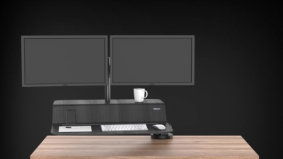 Lotus™ RT sitting/standing workstation, for 1 monitor – Fellowes (Product illustration 5)-4