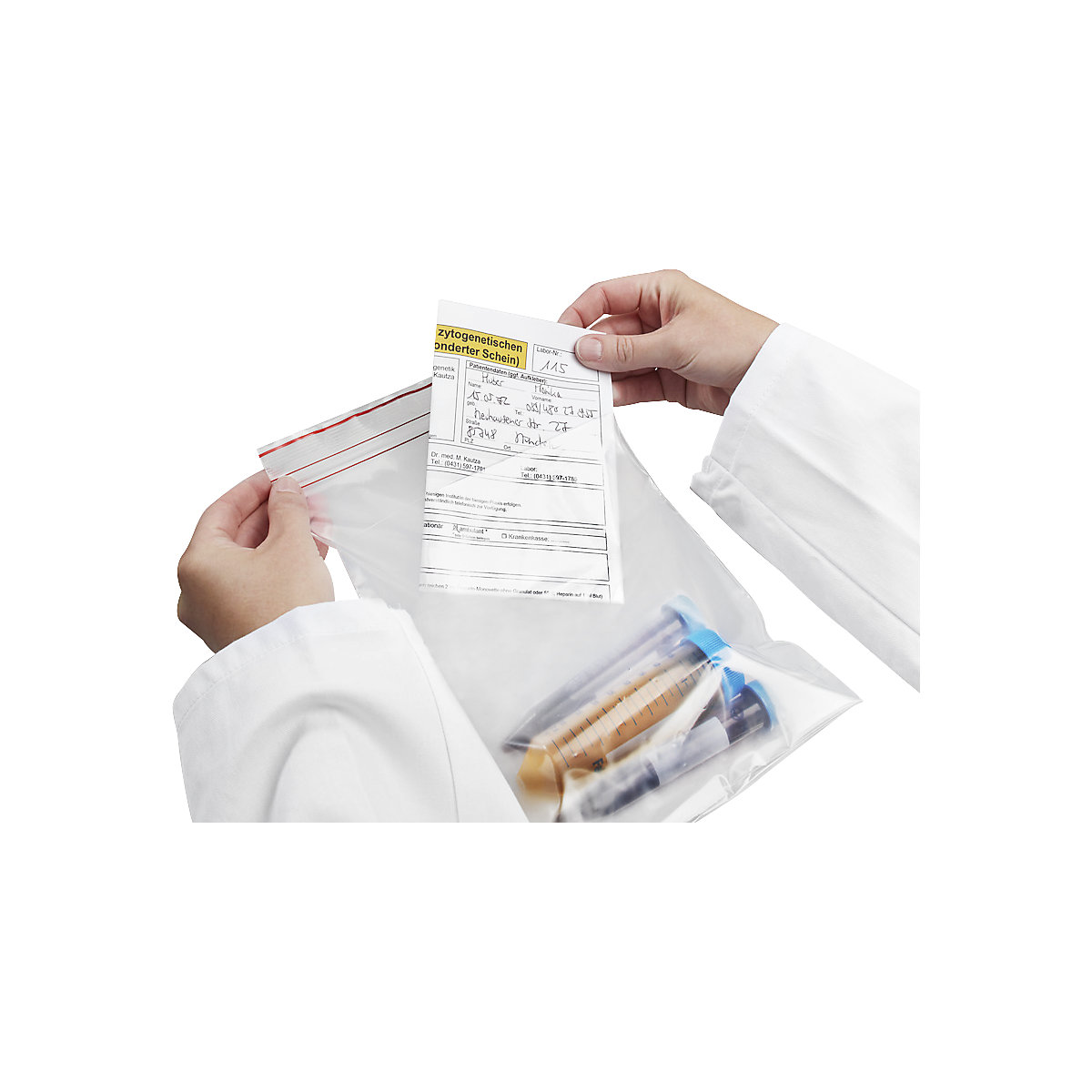 Premium Druckverschlussbeutel mit Vortasche (Produktabbildung 2)-1