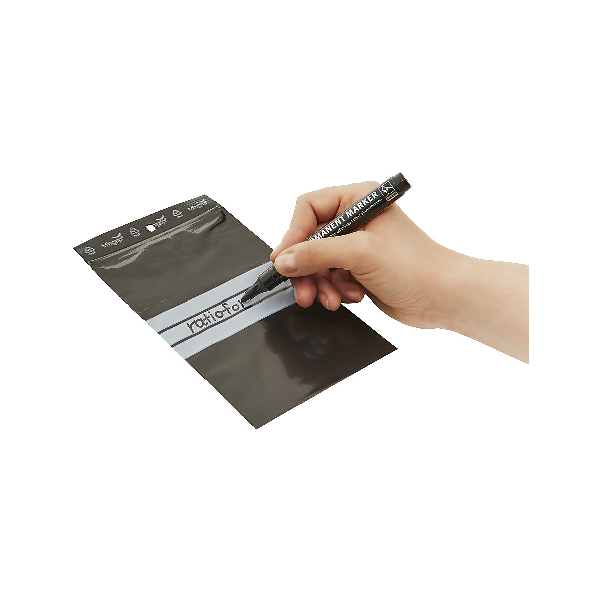 Premium Druckverschlussbeutel schwarz (Produktabbildung 4)-3