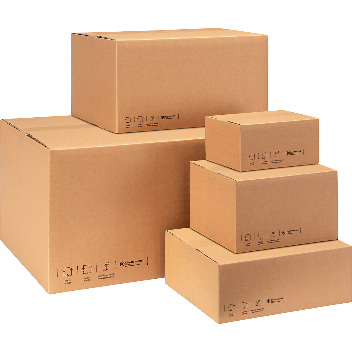 Wellpapp-Faltkarton 100 % Recyclingmaterial ratioform (Produktabbildung 5)-4