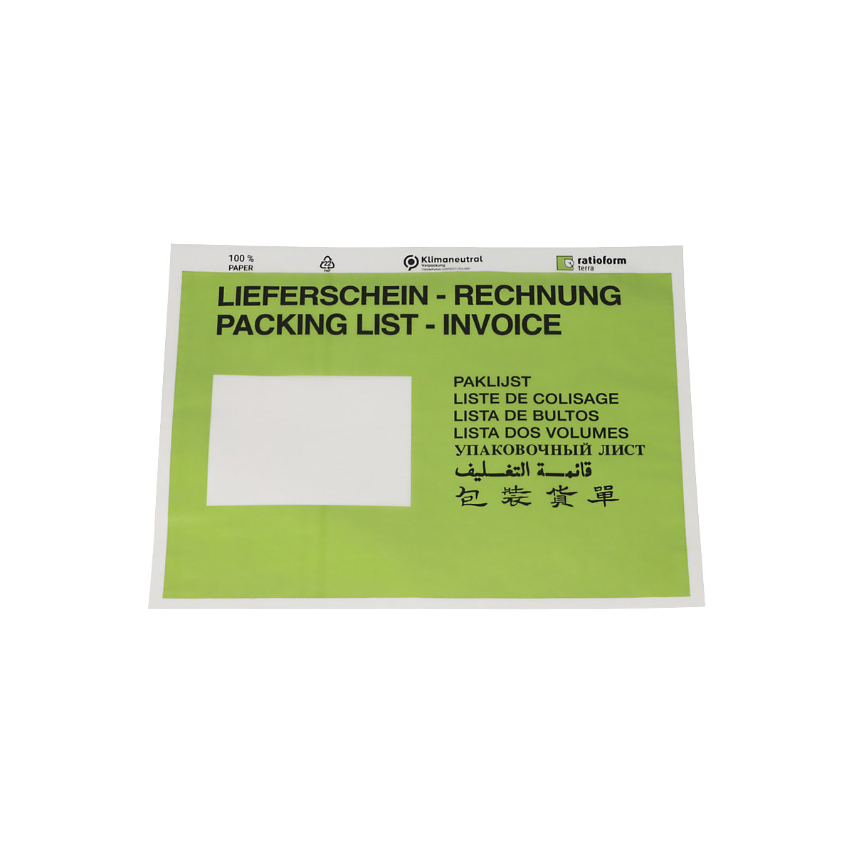 Dokumententaschen aus Papier ratioform terra