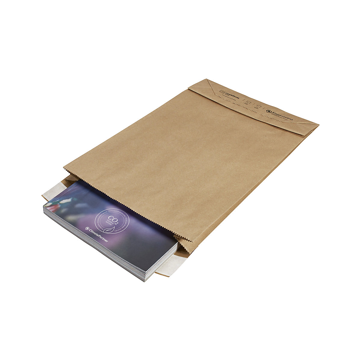 Faltentasche 100 % Recyclingpapier ratioform terra (Produktabbildung 2)-1