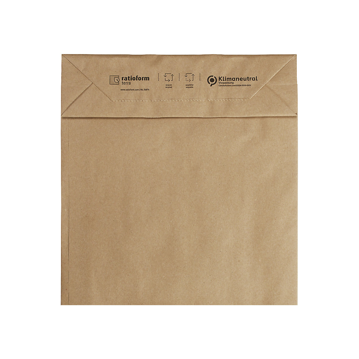 Faltentasche 100 % Recyclingpapier ratioform terra (Produktabbildung 4)-3