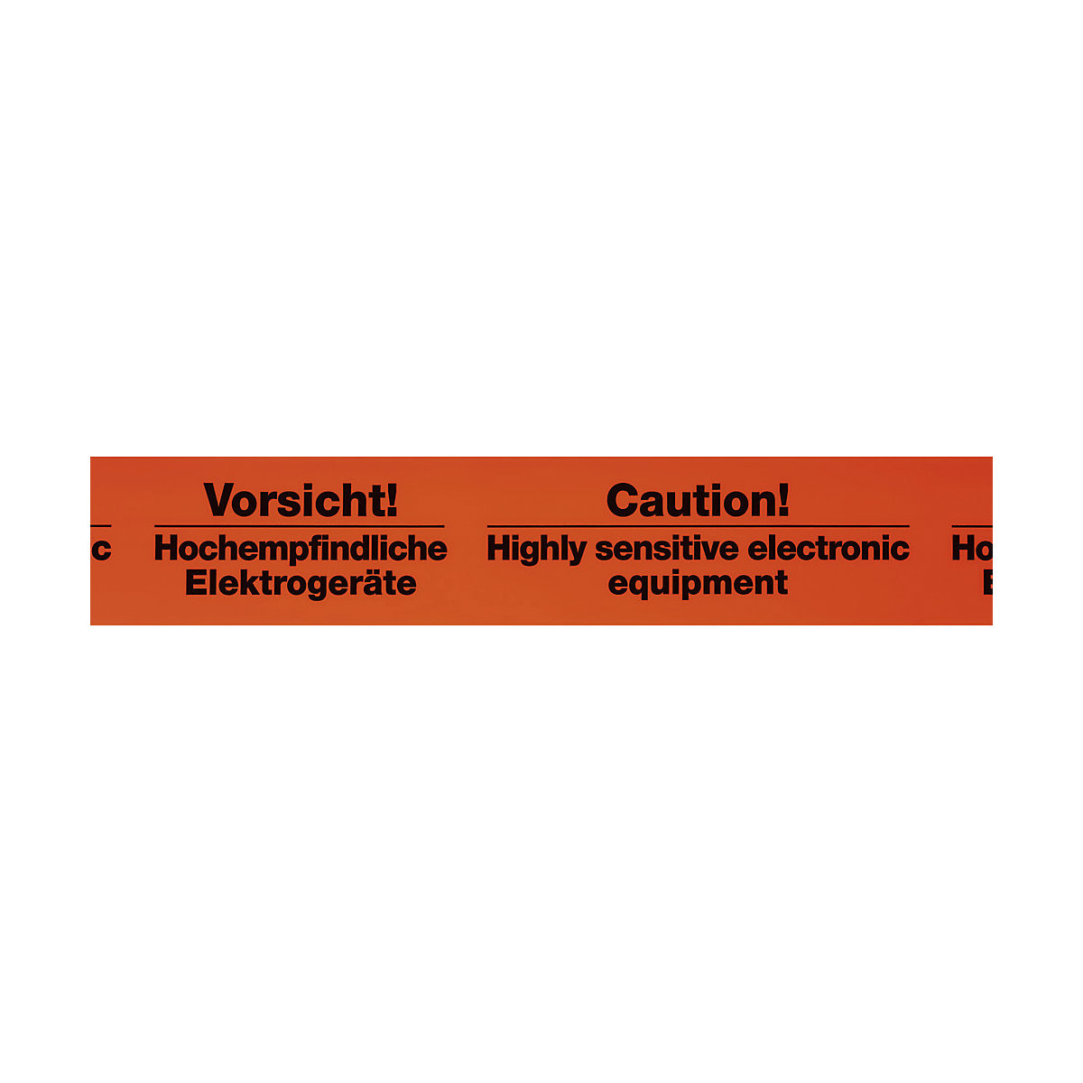 Warn-Klebeband, Aufdruck Vorsicht! Hochempfindliche Elektrogeräte, VE 3 Stk, Bandbreite 75 mm-1