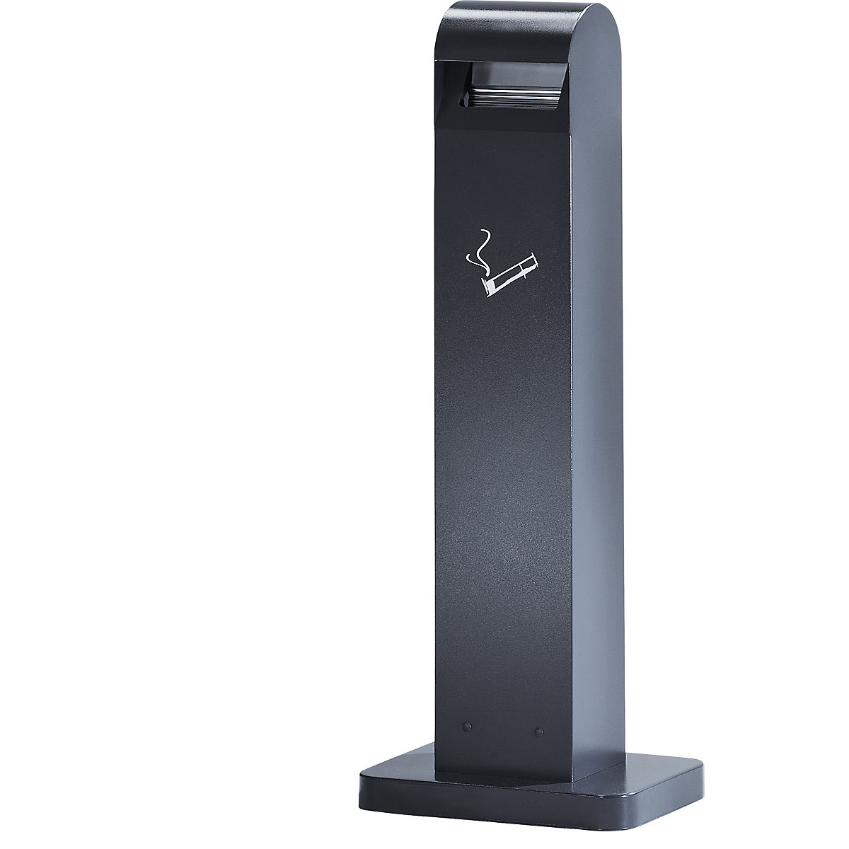 Stĺpový popolník z oceľového plechu – Probbax, objem 12,5 l, antracitová, v x š x h 1045 x 405 x 260 mm-0