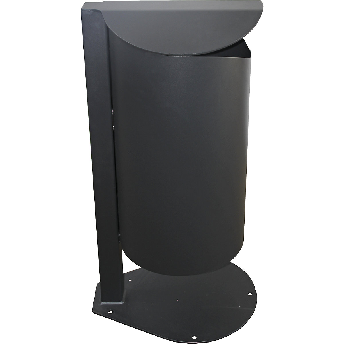 Vonkajšia nádoba na odpadky so stĺpikom, objem 40 l, v x Ø 1450 x 365 mm, antracitová-0