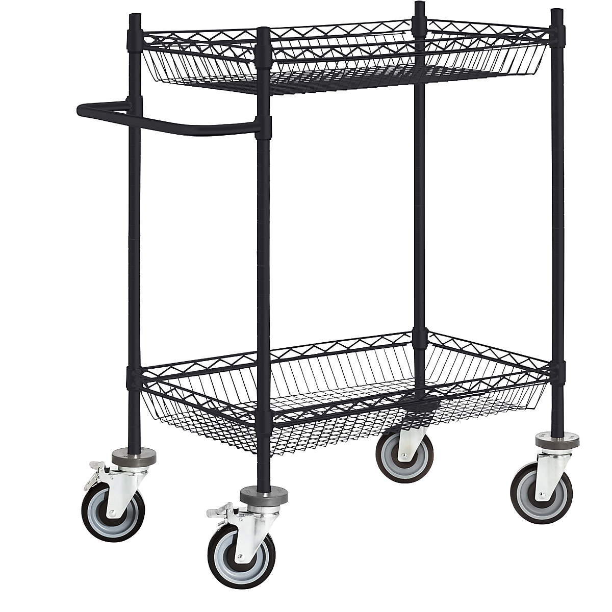 Stolový vozík z drátěné mřížky, černý (Obrázek výrobku 8)-7