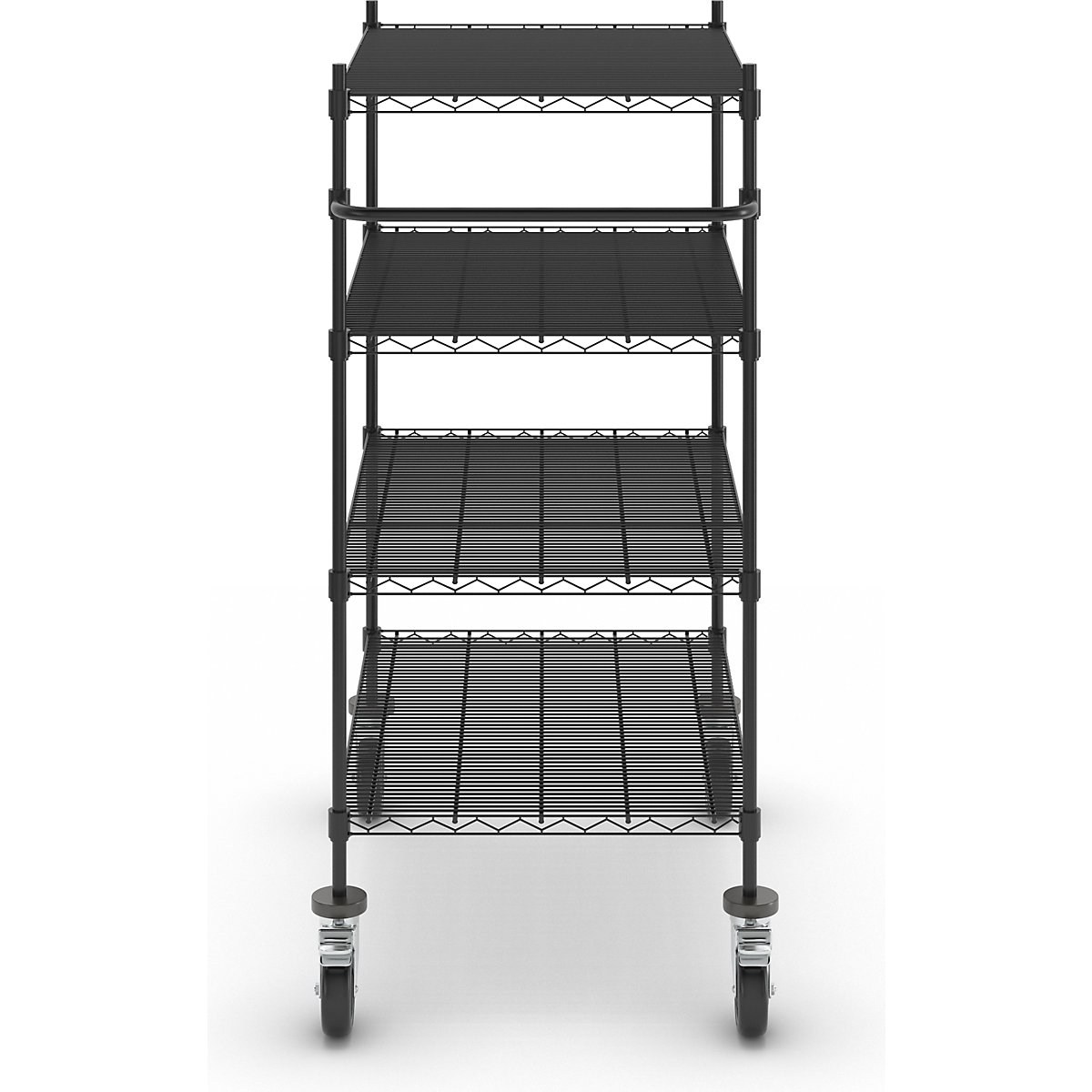 Stolový vozík z drátěné mřížky, černý (Obrázek výrobku 11)-10