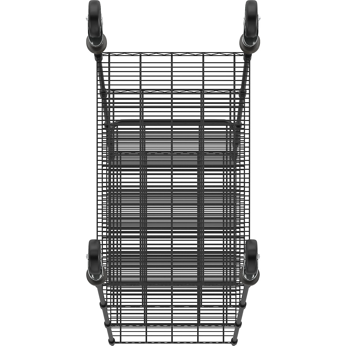 Stolový vozík z drátěné mřížky, černý (Obrázek výrobku 12)-11