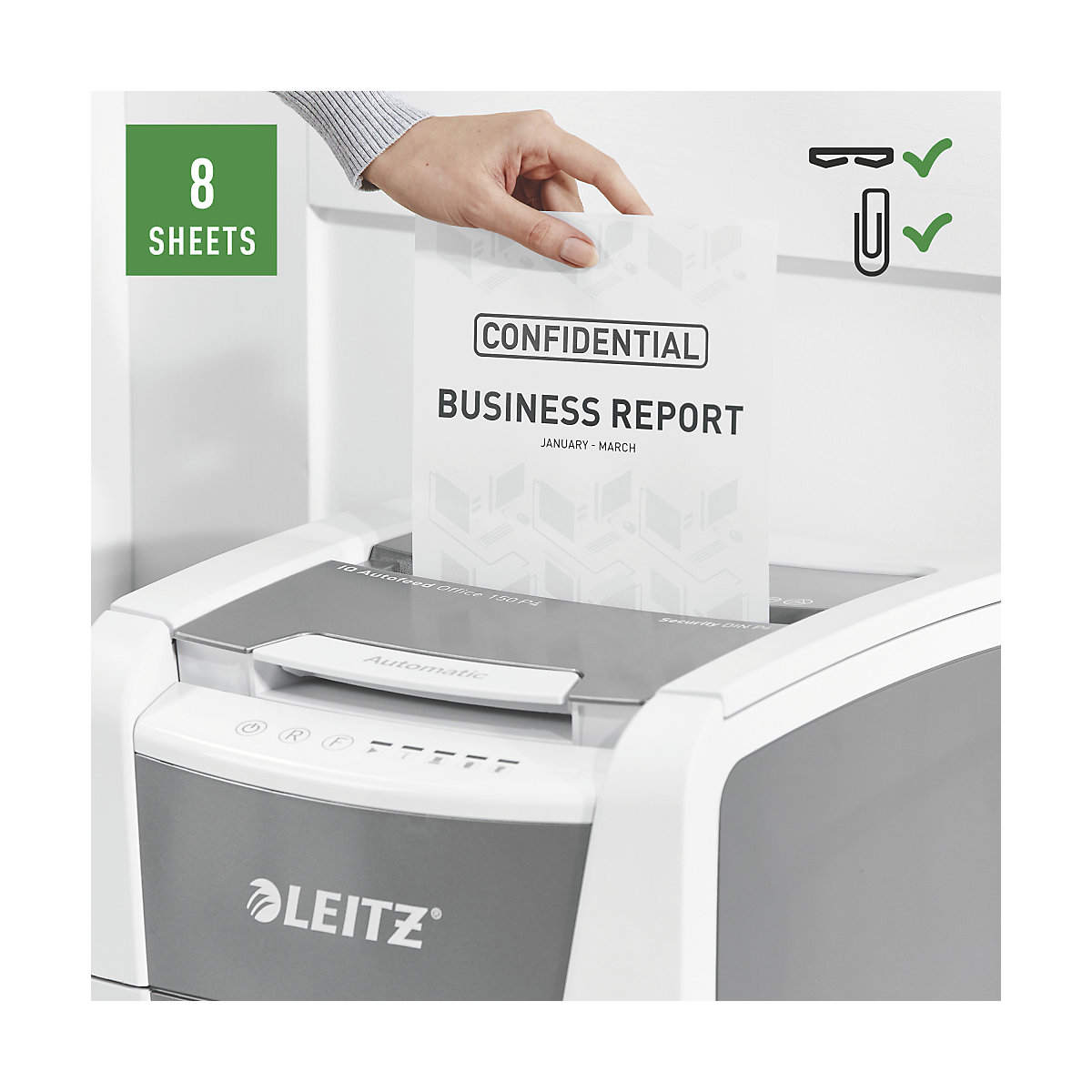 Skartovačka IQ Autofeed Office 150 – Leitz (Obrázek výrobku 5)-4