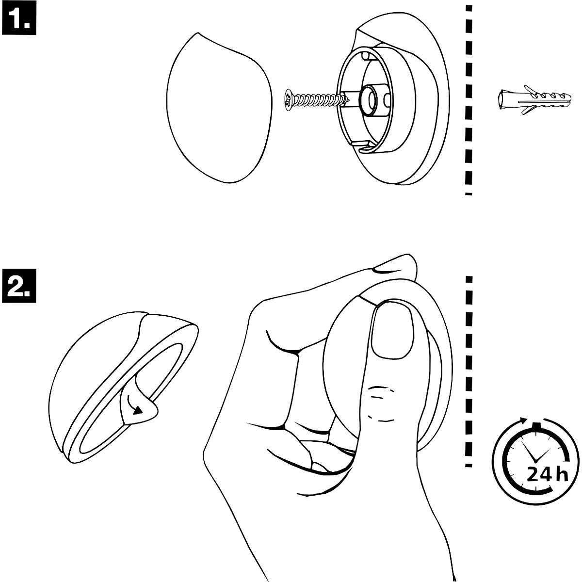 Dveřní zarážka SOG WALL, nástěnná montáž – Wagner (Obrázek výrobku 4)-3