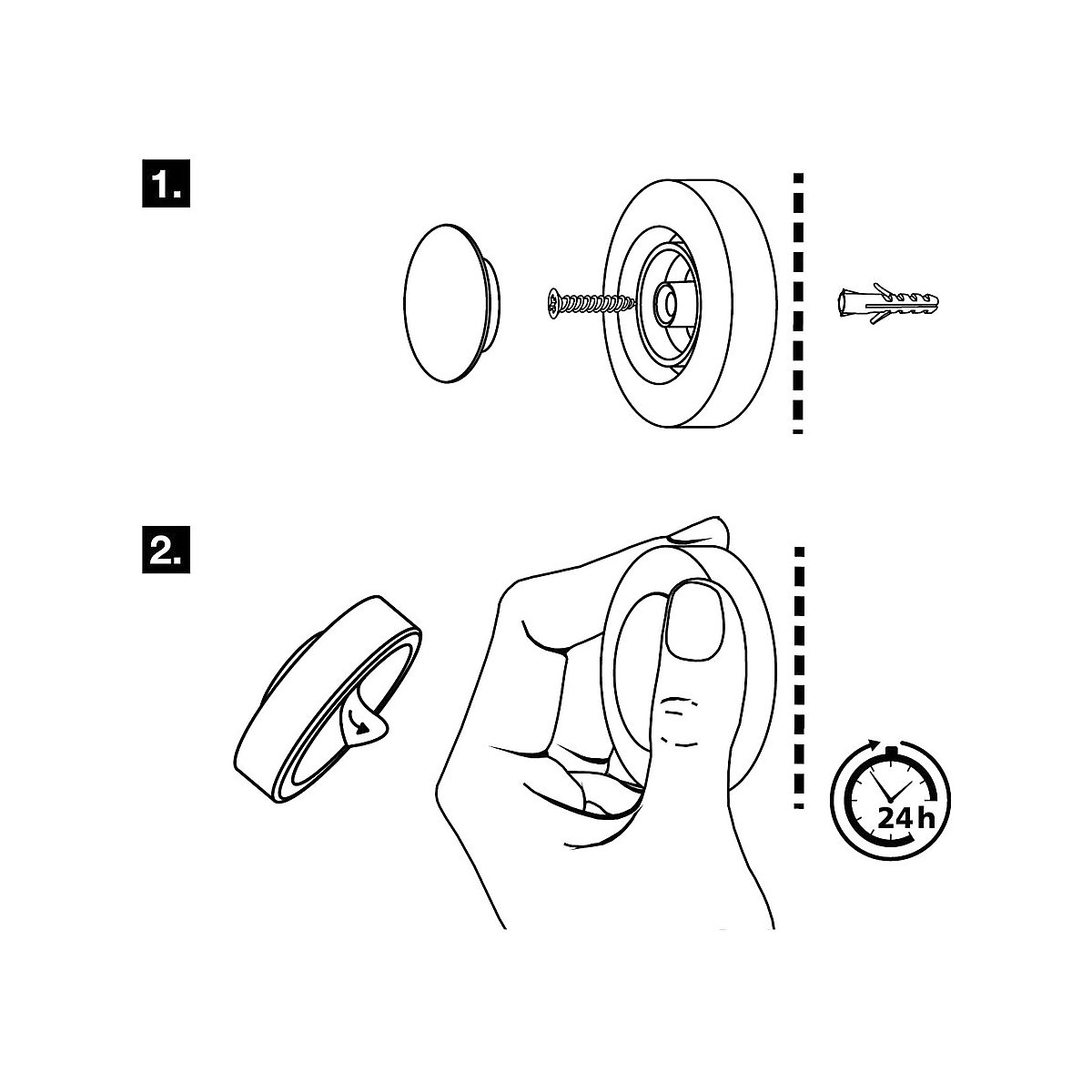 Elegantní dveřní zarážka, nástěnná montáž – Wagner (Obrázek výrobku 8)-7