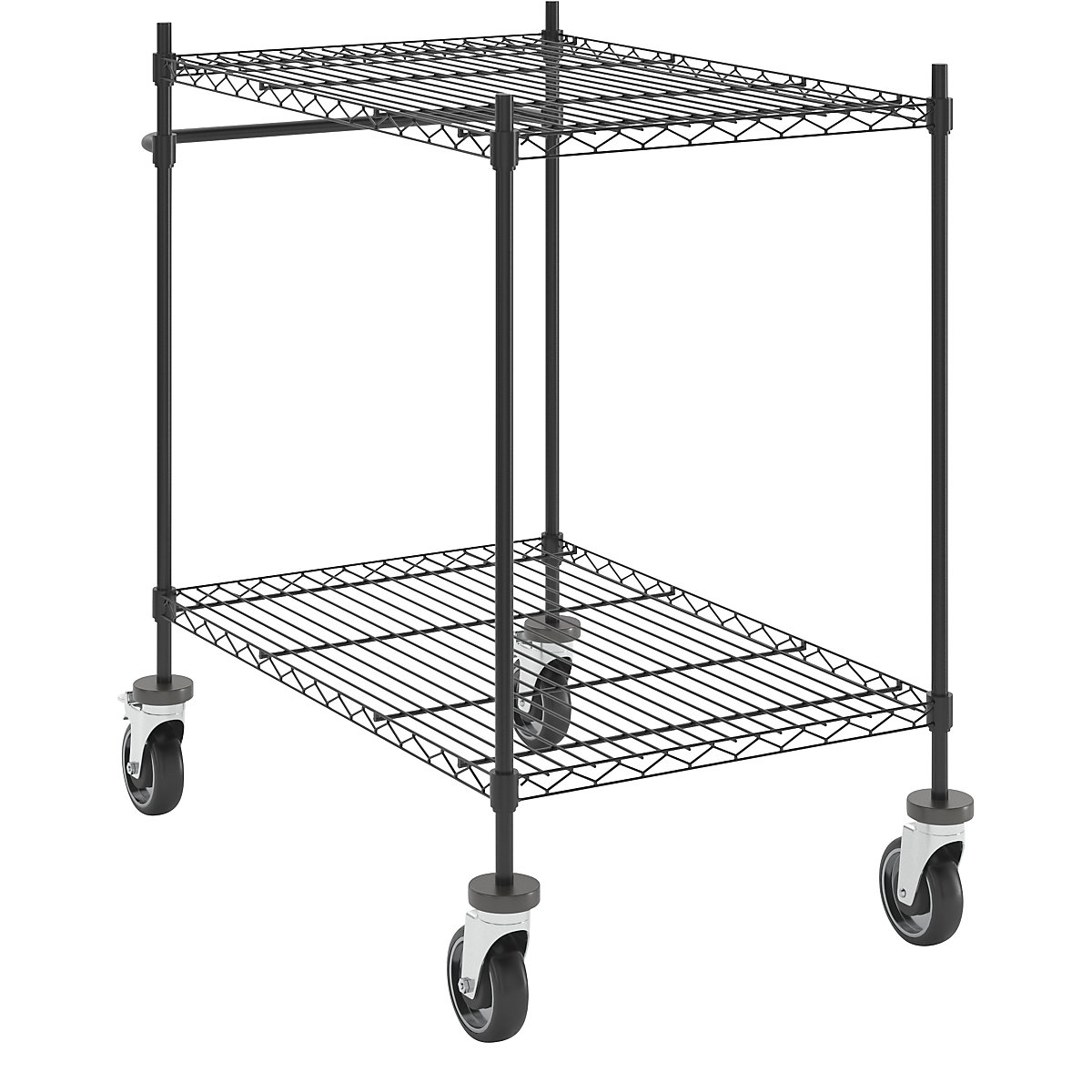 Stolový vozík z drôtenej mriežky, čierna (Zobrazenie produktu 7)-6