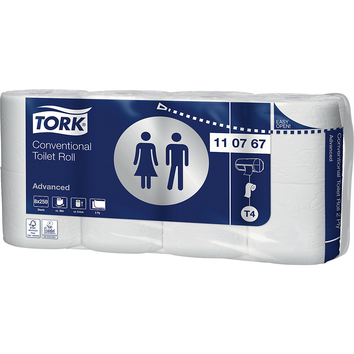 Kleinrollen Toilettenpapier, Haushaltsrolle TORK (Produktabbildung 2)-1
