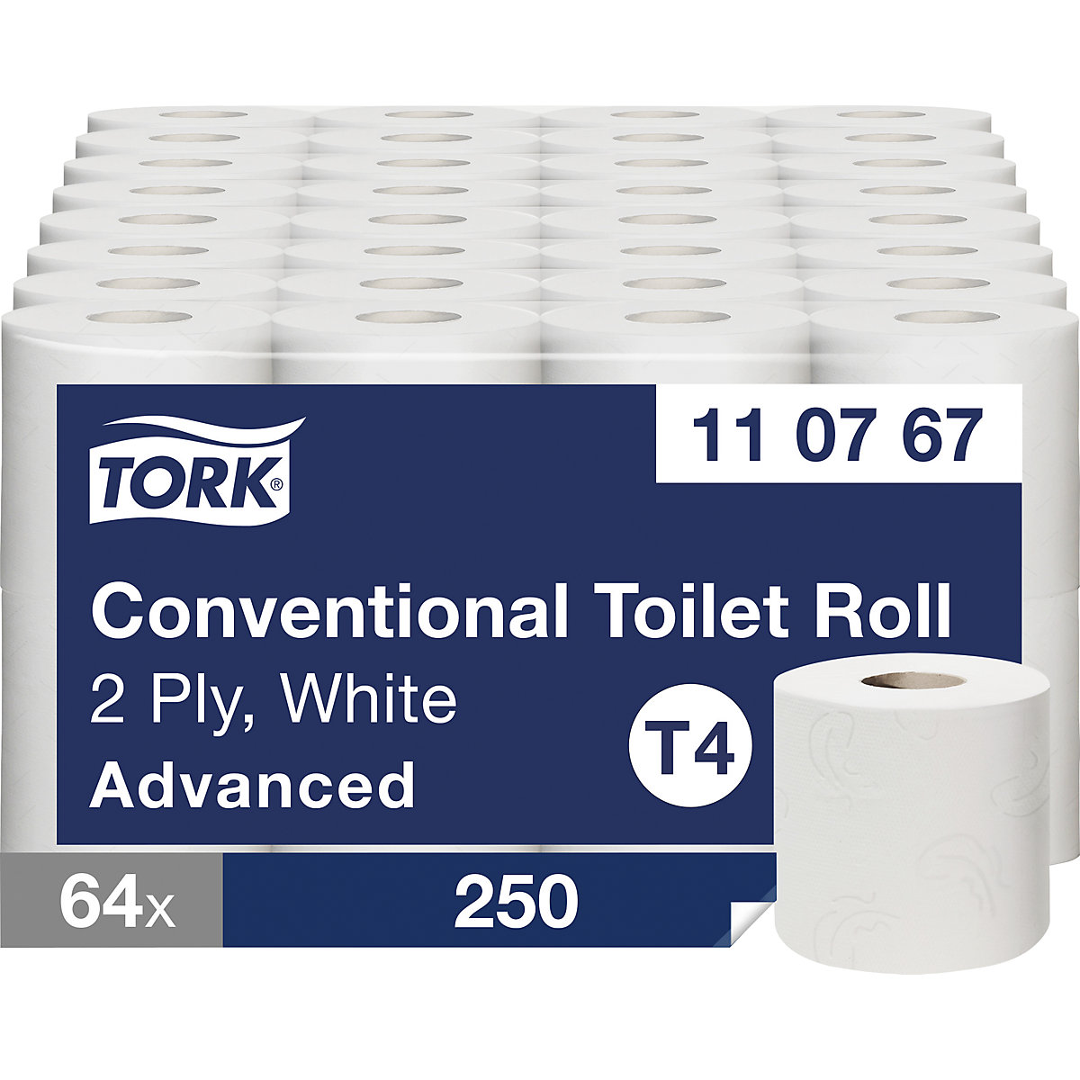 Kleinrollen Toilettenpapier, Haushaltsrolle TORK (Produktabbildung 4)-3