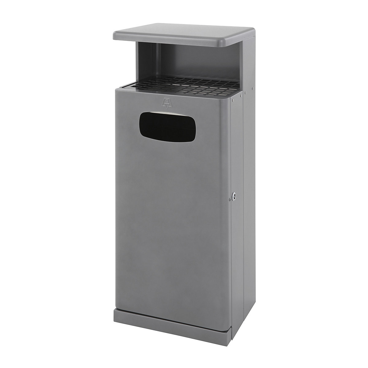 Waste collector with ashtray hood, aluminium
