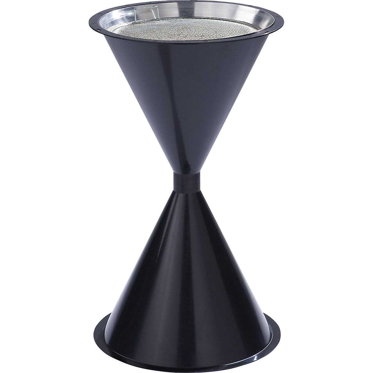 Conical pedestal ashtray made of plastic – VAR, without hood, black grey-6