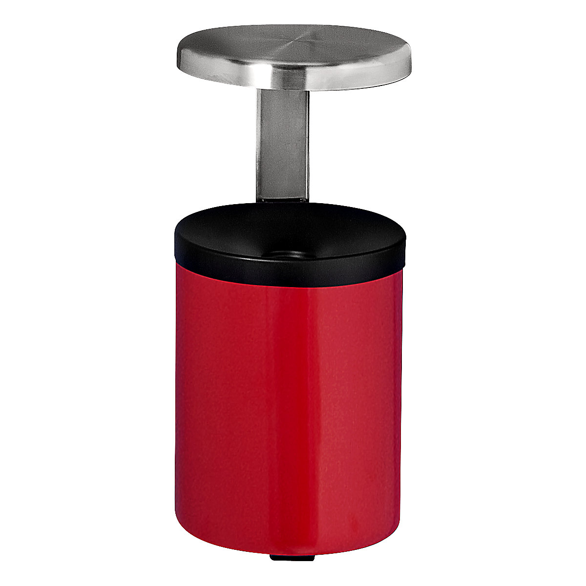 Safety wall ashtray with hood, round
