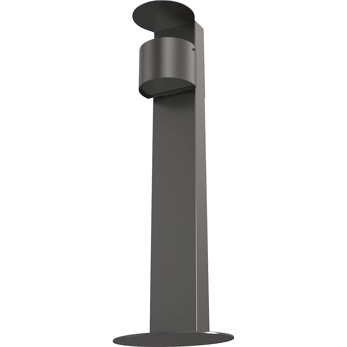Semi-round pedestal ashtray (Product illustration 2)-1