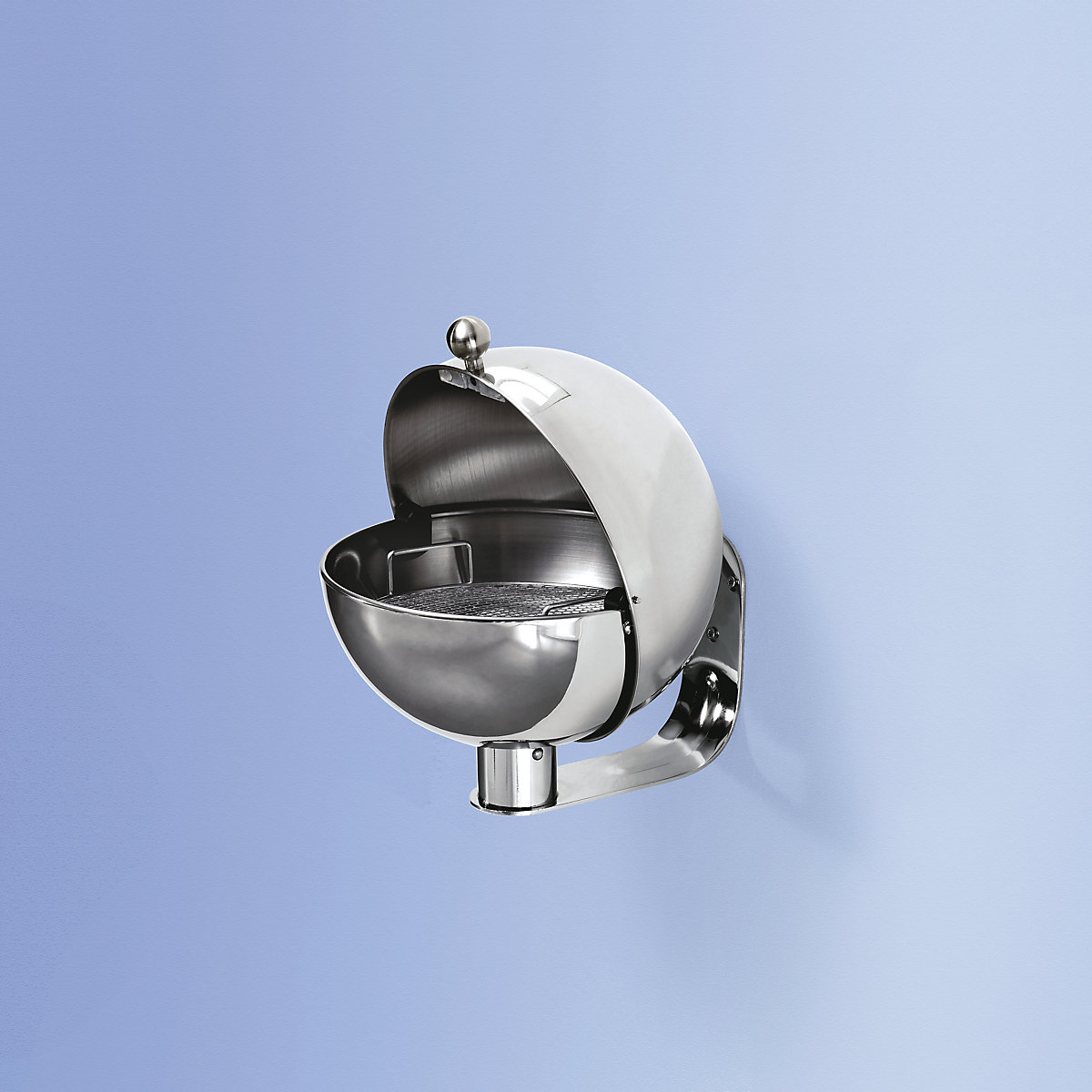 Spherical wall ashtray made of stainless steel – VAR (Product illustration 2)-1