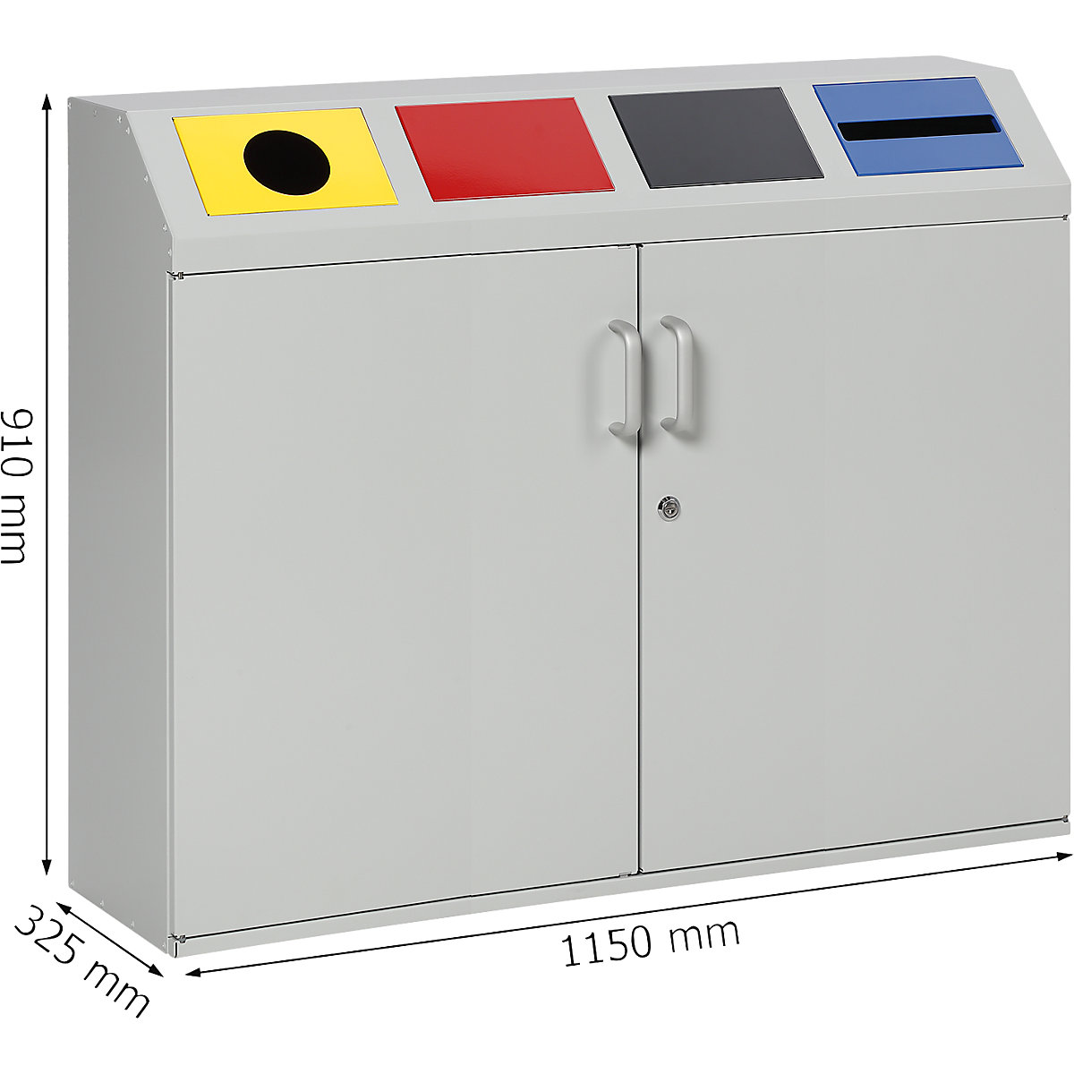 Recyclable waste collection cupboard – eurokraft pro (Product illustration 3)-2