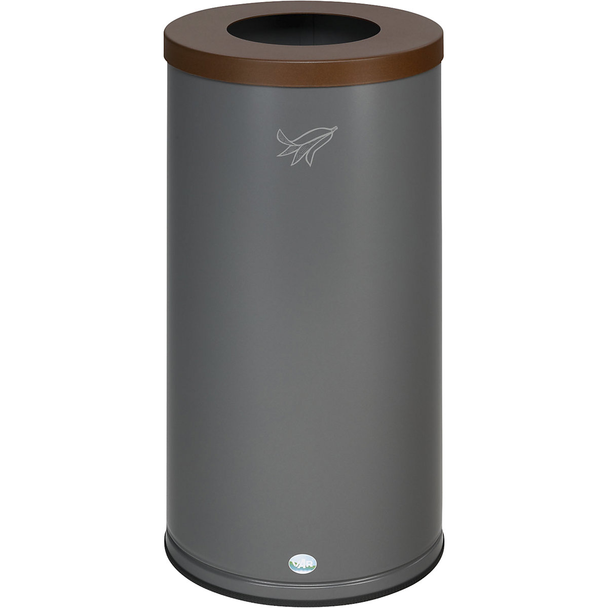 Recyclable waste collector, brown – eurokraft basic