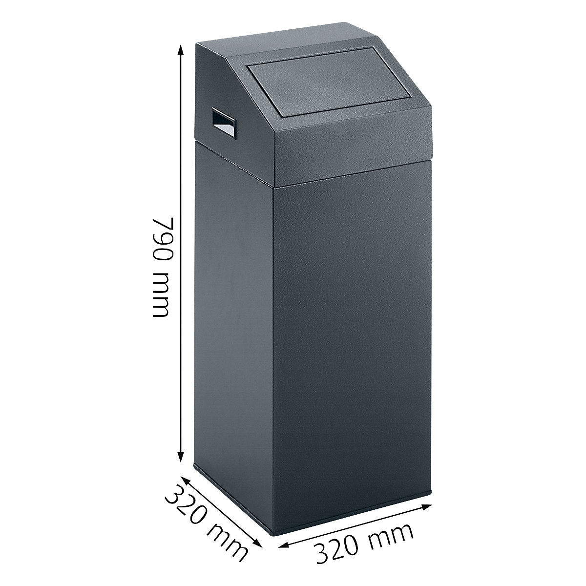 Recyclable waste collector, self extinguishing – eurokraft pro (Product illustration 2)-1