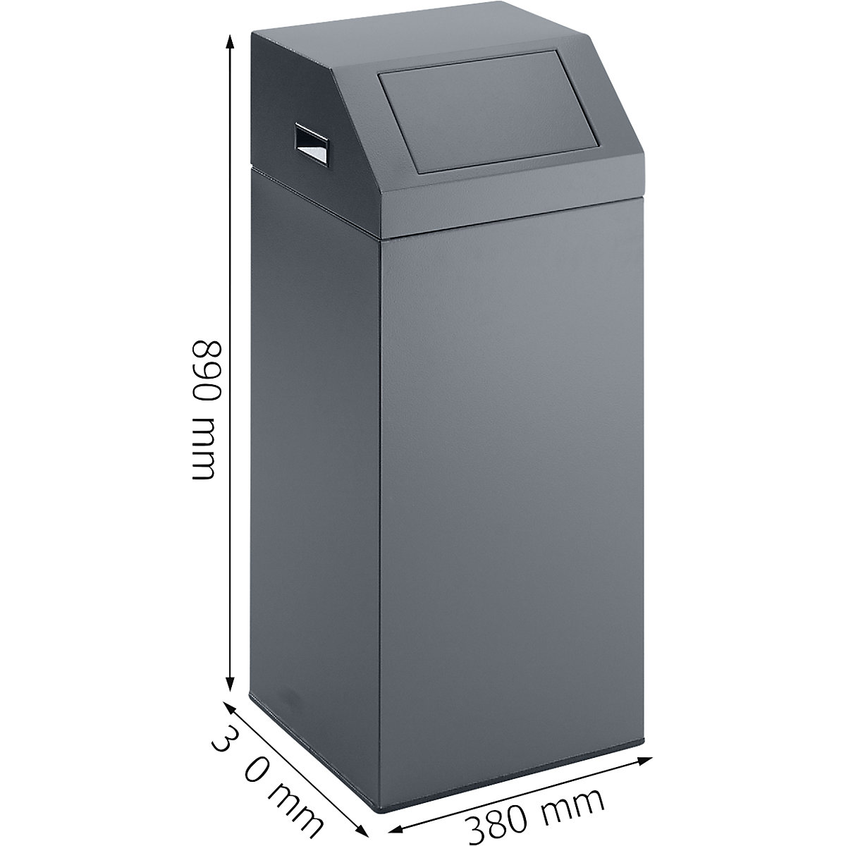 Recyclable waste collector, self extinguishing – eurokraft pro (Product illustration 2)-1