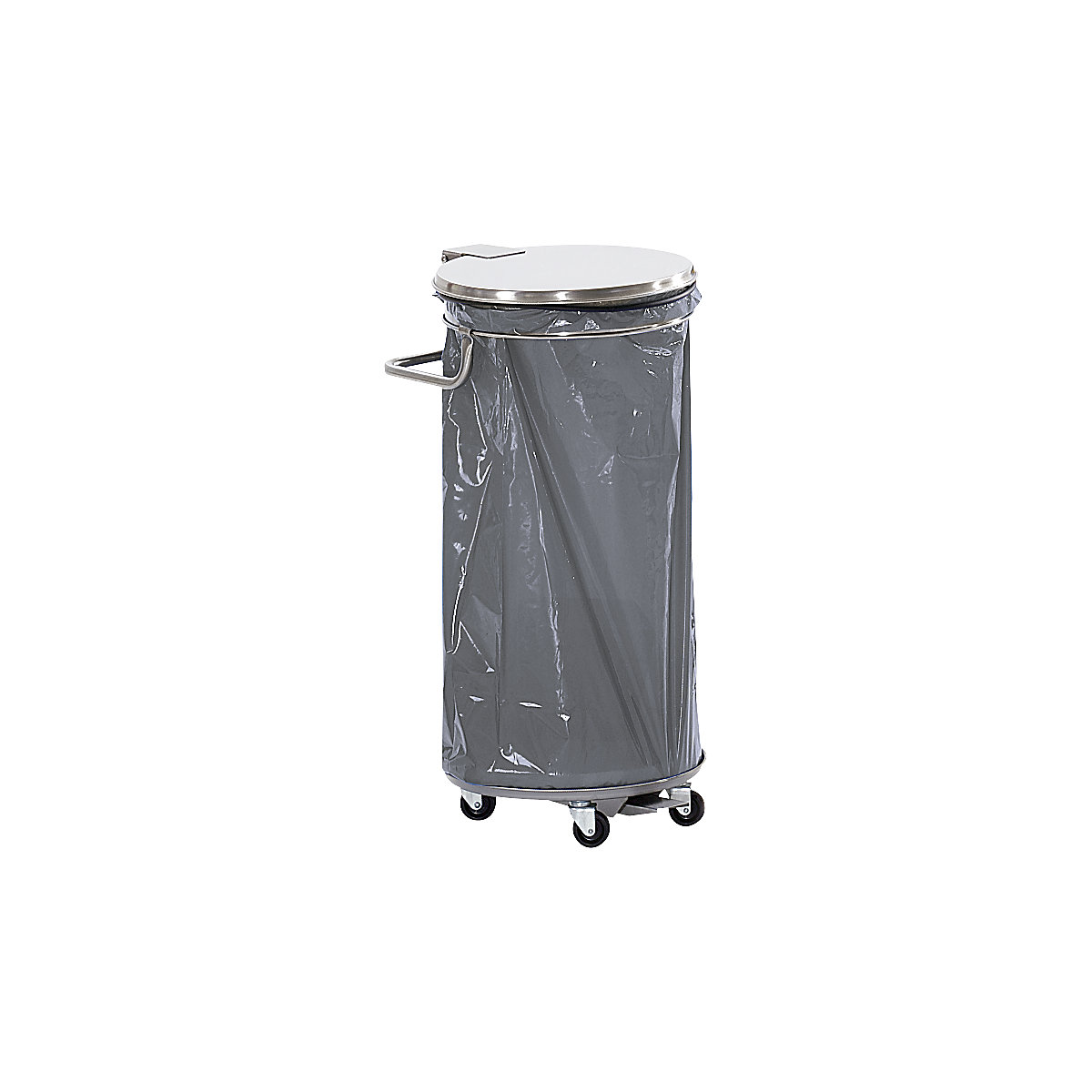 Stainless steel waste sack stand with pedal - VAR
