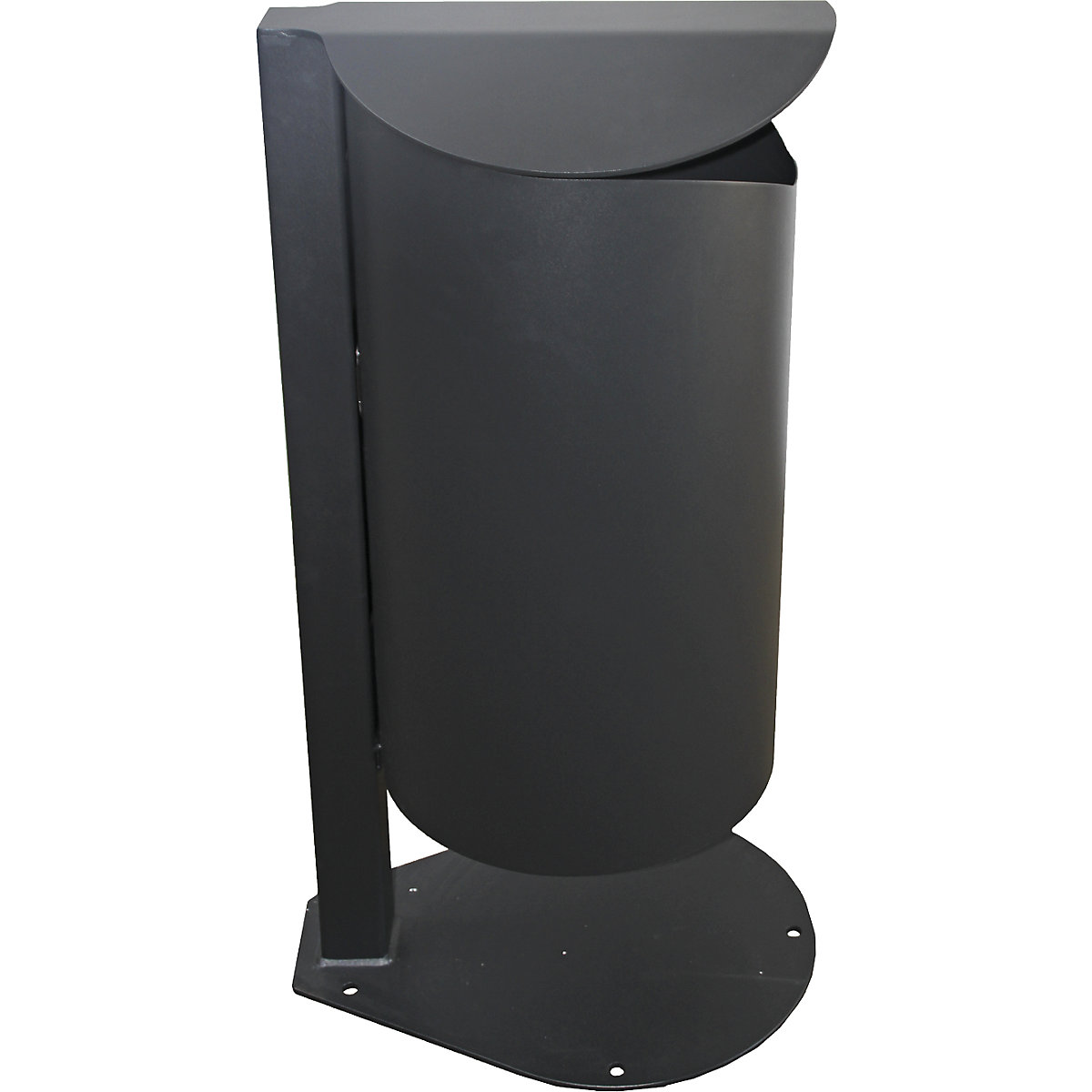 Outdoor waste collector with post