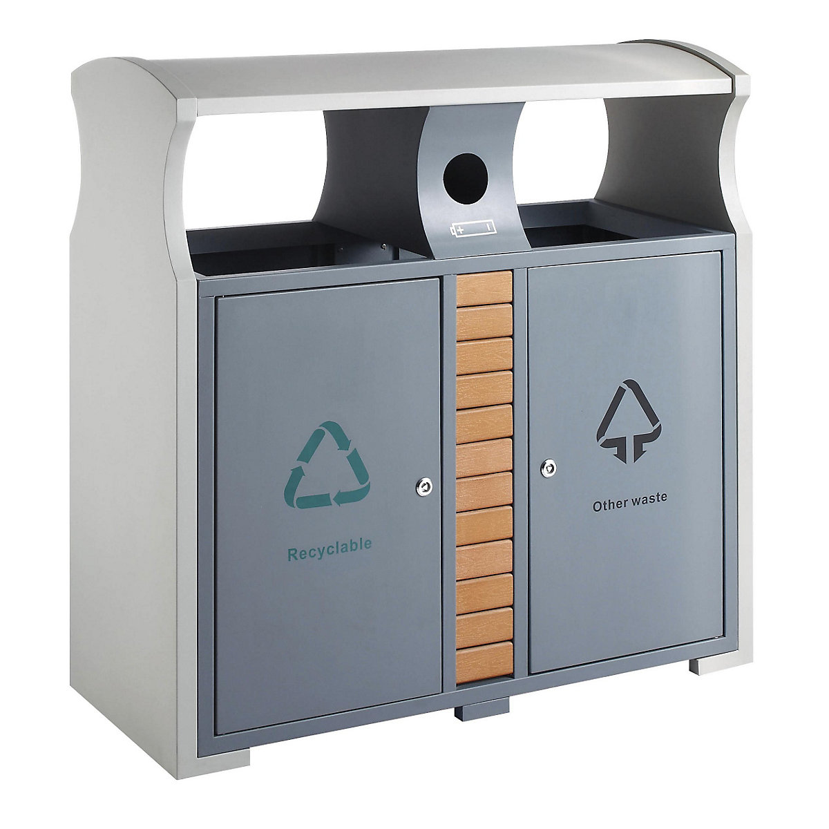 Recycling waste collector for outdoors
