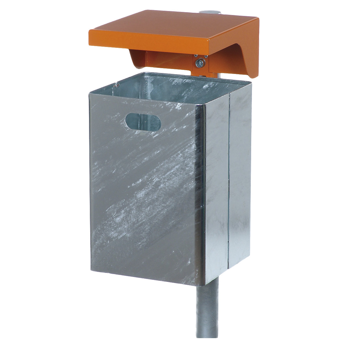 Waste collector for outdoor use, hot dip galvanised (Product illustration 3)-2