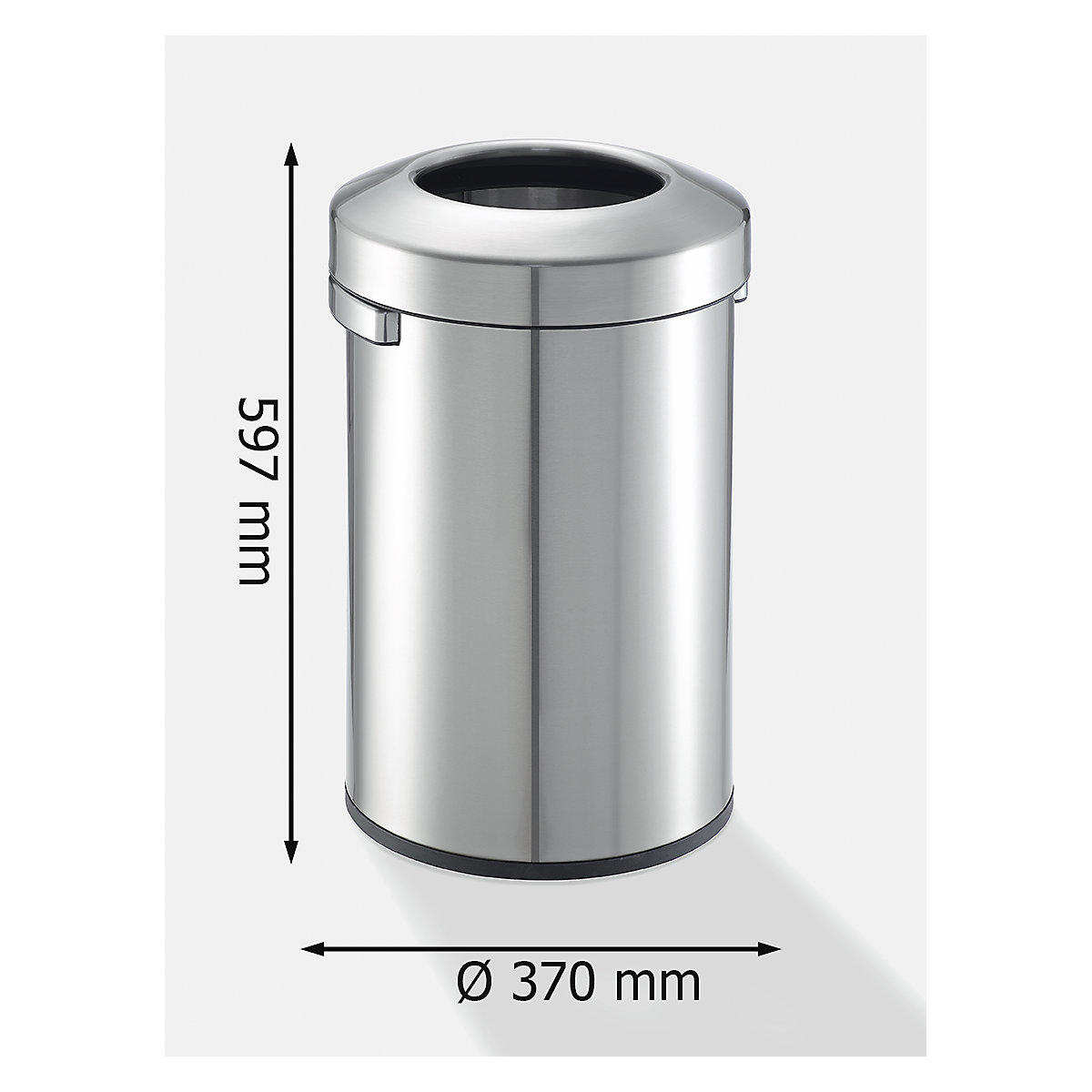 Designer waste collector, stainless steel – EKO (Product illustration 6)-5