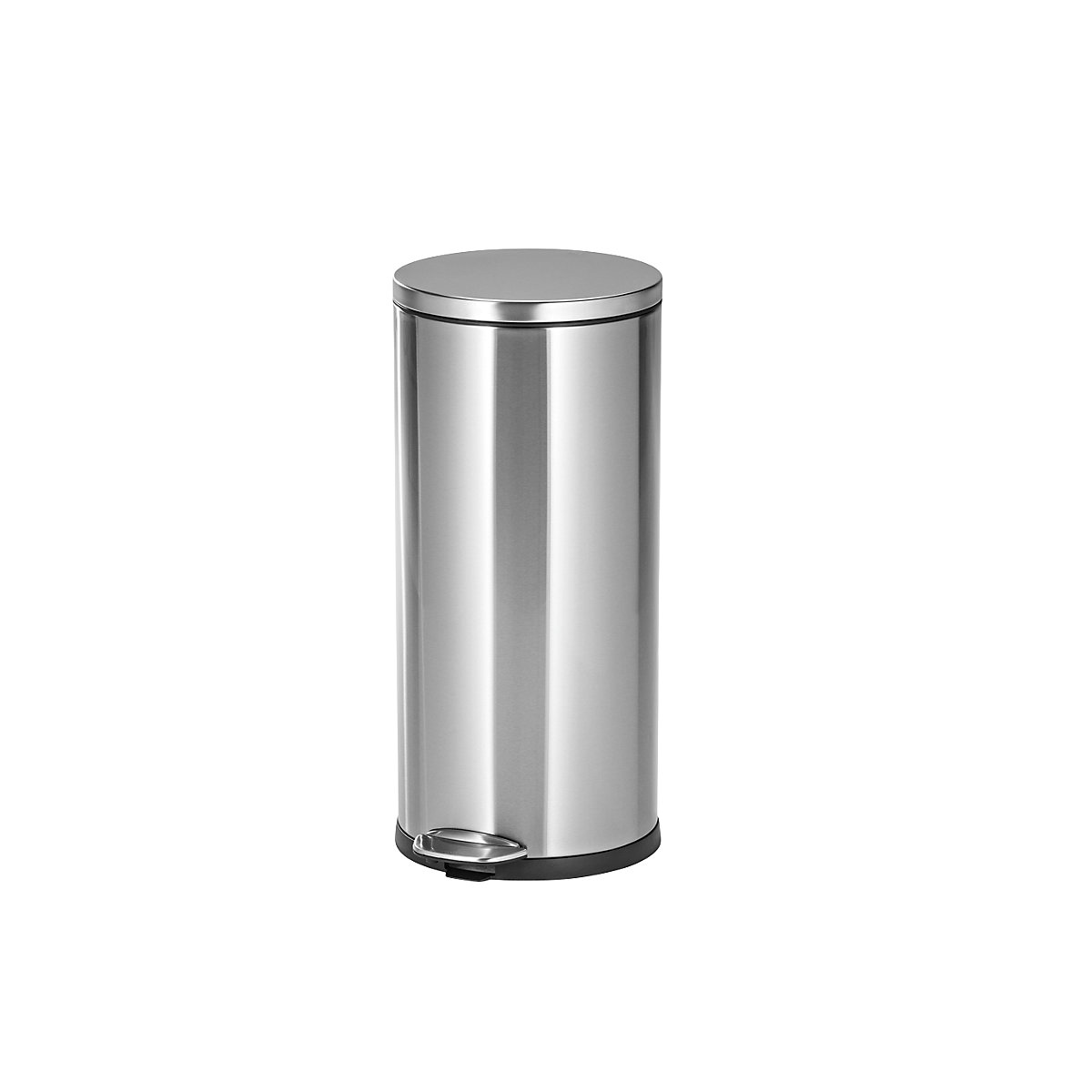 Stainless steel pedal bin, round - EKO