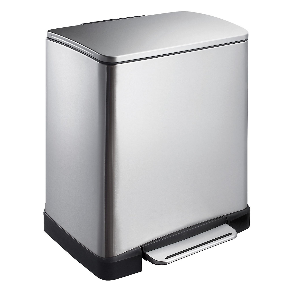 Stainless steel waste collector with pedal, rectangular - EKO