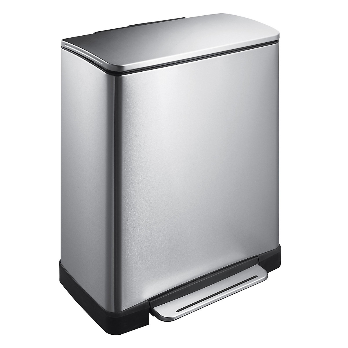 Stainless steel waste collector with pedal, rectangular – EKO