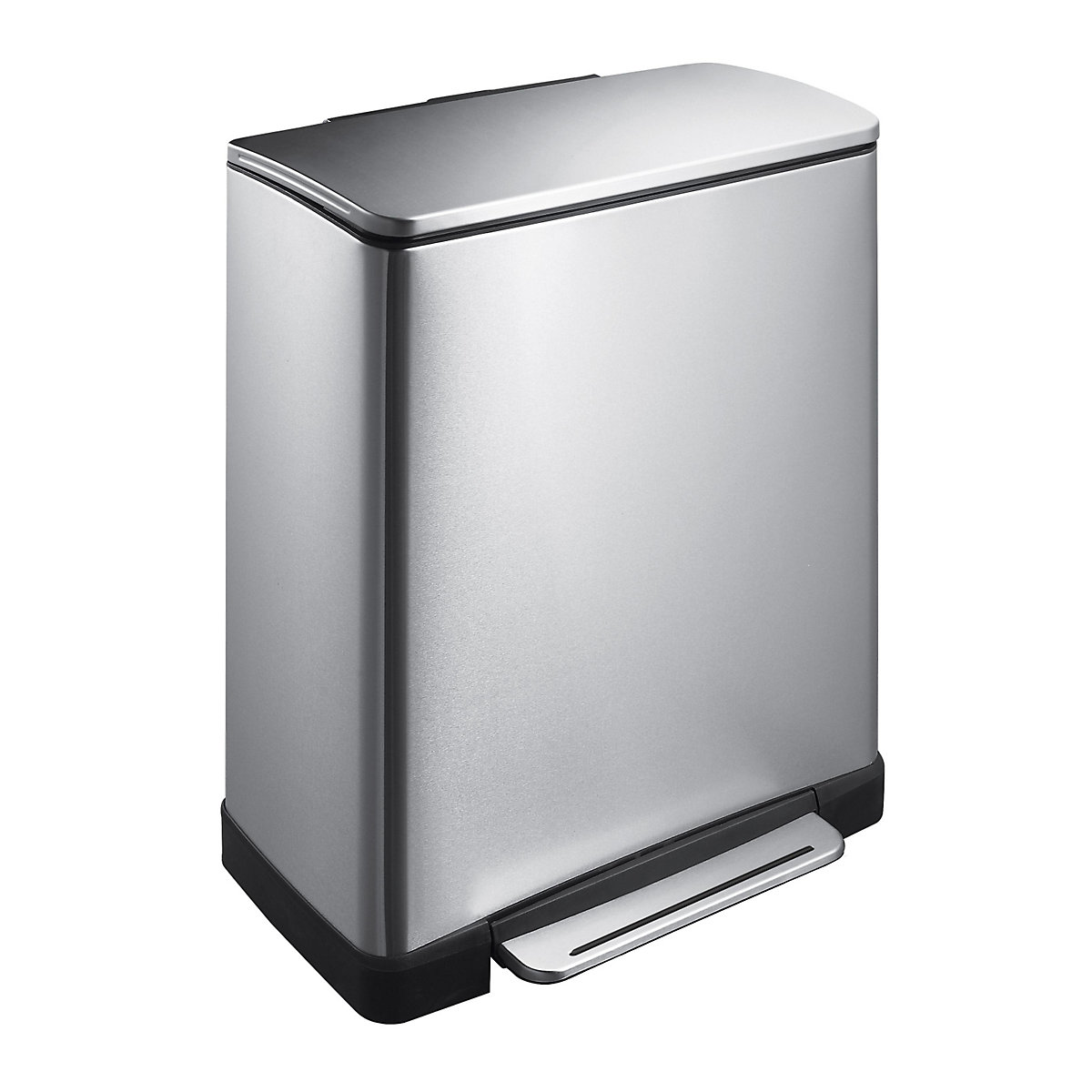 Stainless steel waste collector with pedal, rectangular – EKO
