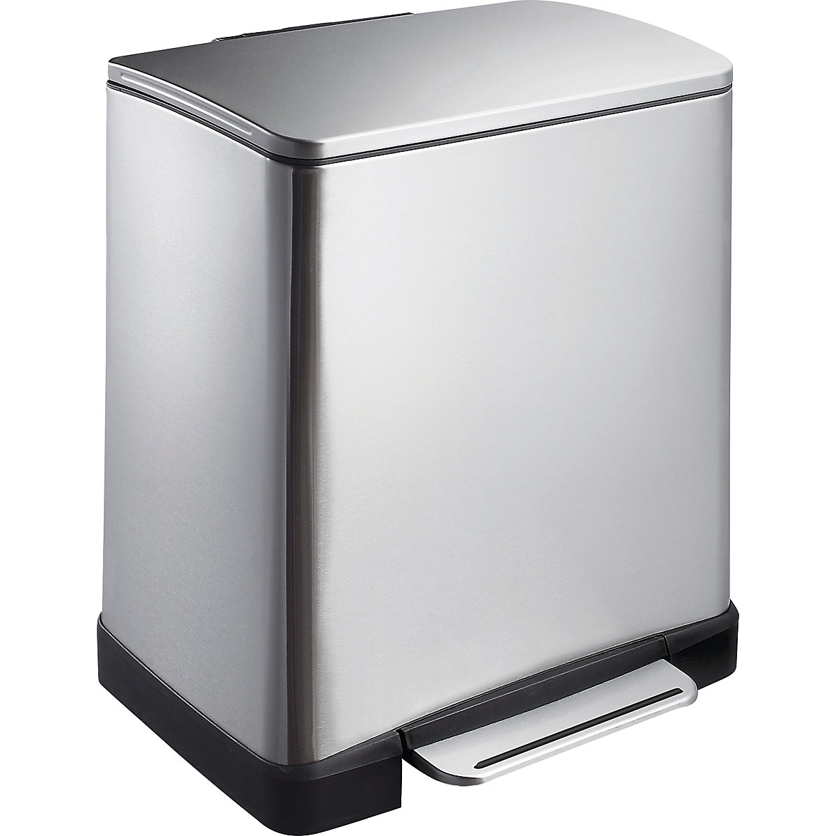 Stainless steel waste collector with pedal, rectangular – EKO (Product illustration 2)-1