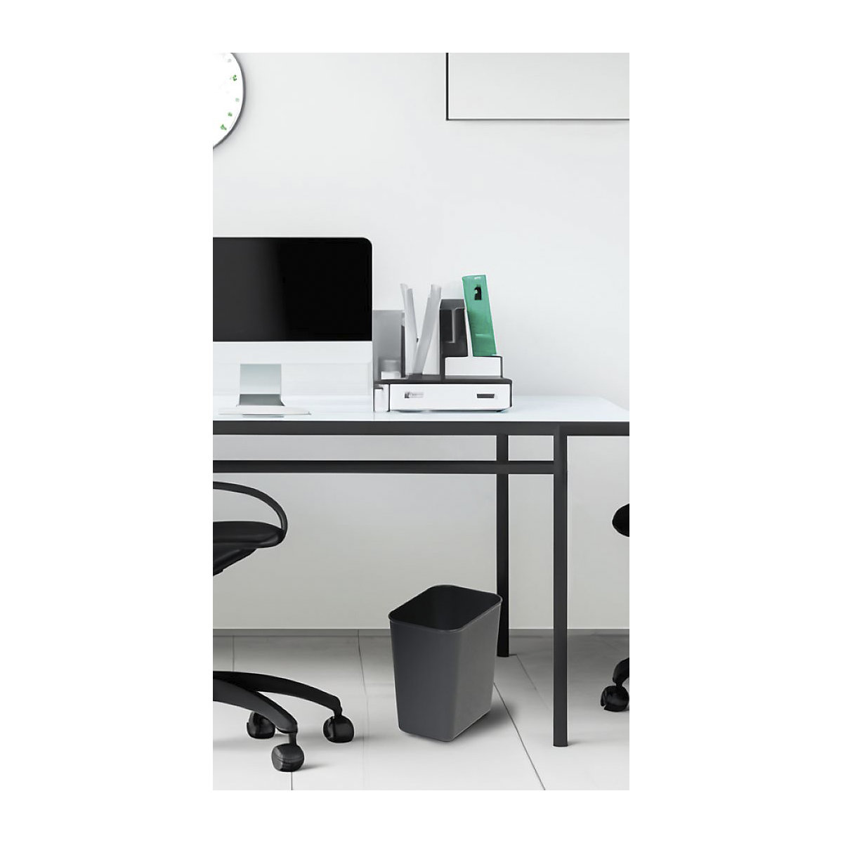 Fireproof waste paper bin, rectangular – Probbax (Product illustration 2)-1