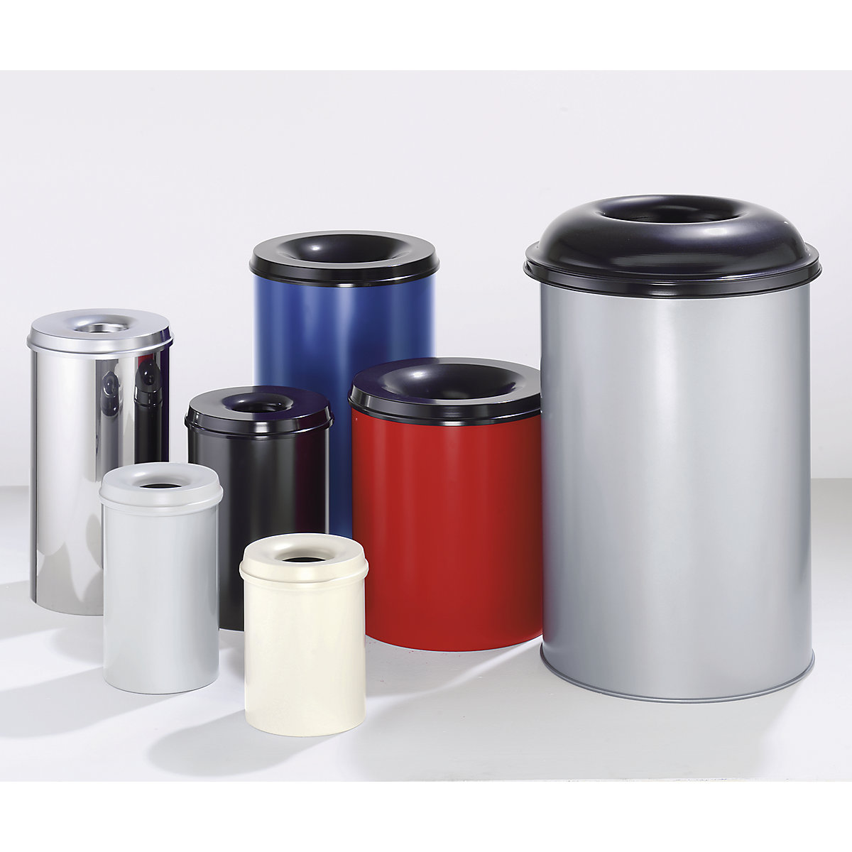 Safety waste paper bin, steel, self-extinguishing (Product illustration 3)-2