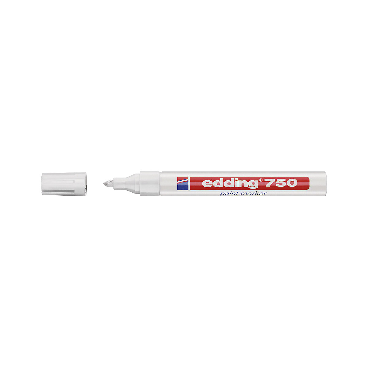 Lackmarker edding® 750, Strichstärke 2 – 4 mm, VE 10 Stk, weiß